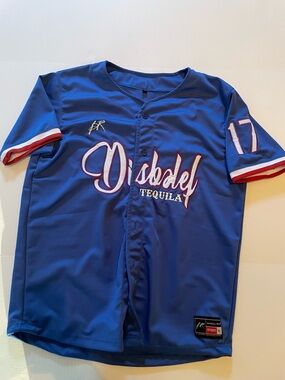 Diabolical Tequila Blue Baseball Jersey XL #17